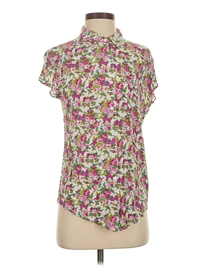 Pre-owned Lucca Couture Short Sleeve Blouse In Pink