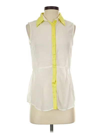 Pre-owned Lucca Couture Sleeveless Blouse In Ivory