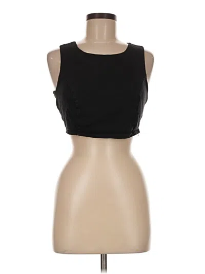Pre-owned Lucca Couture Sleeveless Top Black Strapless Neckline Tops