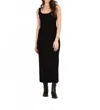 Lucca Crawford Midi Dress In Black In Black