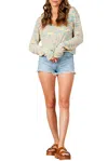 Lucca Cropped Space-dyed Slub-knit Sweater In Sherbet In Multi