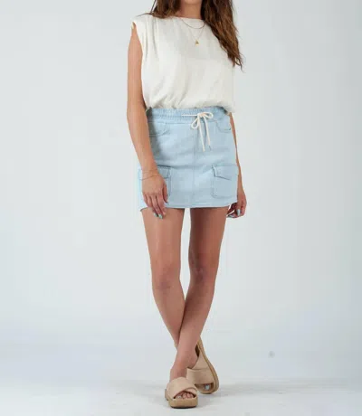 Lucca Gaia Satin Tank Top In Ivory In Multi