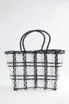 LUCCA HAMPTONS BASKET TOTE IN BLACK