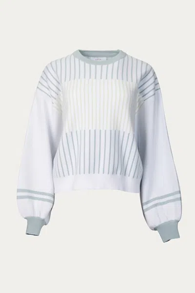 Lucca Hygea Slouchy Striped Sweater In Age In Multi
