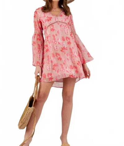 Lucca Julie Ladder Mini Dress In Pink Floral