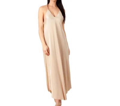 Lucca Khloe Plisse Slip Dress In Jasmine Pearl In Multi