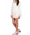Lucca Linen Beach Dress In Off White In White