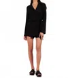 Lucca Nina Faux Wrap Romper In Black In Black