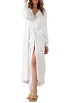 Lucca Renee Twist Front Jersey Maxi Dress In White