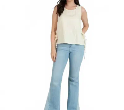 Lucca Side Tie Blouse In Tan In Neutral