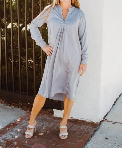 Lucca Sylvie Tunic Dress In Iris In Gray