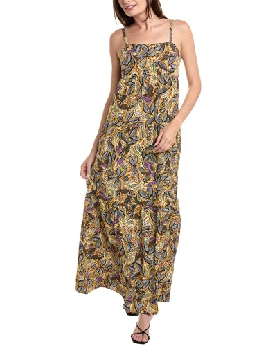 Lucca Tiered Maxi Dress In Brown