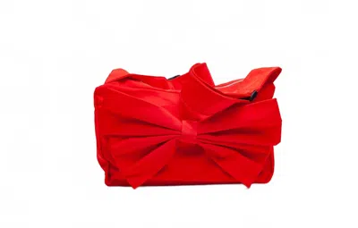 Lucca Women's Coquette Bow Shoulder Purse Bag In Cherry Red