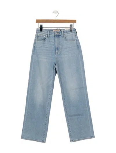 Pre-owned Lucchese High-rise Straight Leg Jeans In Blue