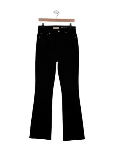 Pre-owned Lucchese High-rise Wide Leg Jeans In Black