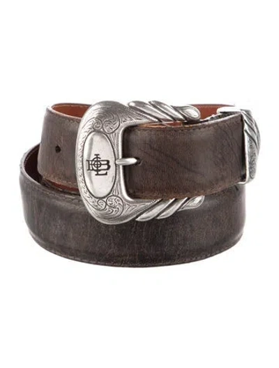 Pre-owned Lucchese Leather Belt In Brown