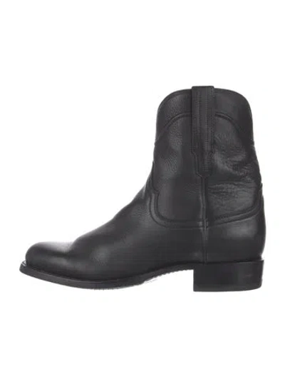 Pre-owned Lucchese Leather Boots In Black