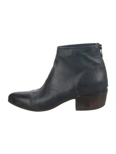 Pre-owned Lucchese Leather Boots In Blue