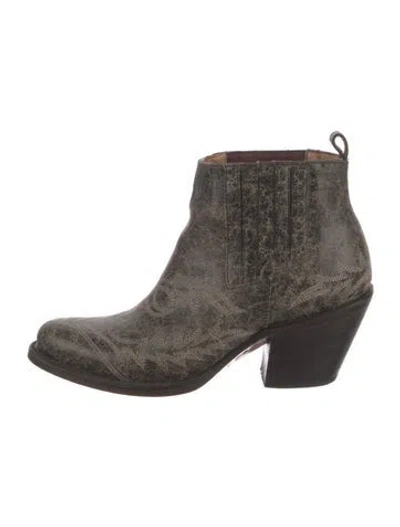 Pre-owned Lucchese Leather Chelsea Boots In Brown