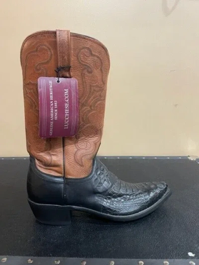 Pre-owned Lucchese M2537.54 Western Cowboy Boot (multiple Sizes) In Brown