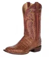 Lucchese Men's Caiman Belly Exotic Charles Horseman Boots In Sienna/red