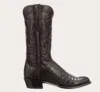 Lucchese Men's Charles Caiman Belly R-toe Mens Exotic Cowboy Boot In Black_cherry/cordova