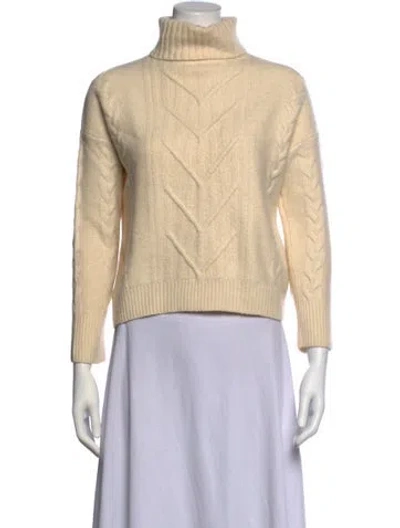 Pre-owned Lucchese Wool Turtleneck Sweater In Neutrals