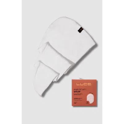 Luce Beauty Adjustable Hair Towel Wrap In White