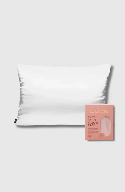 Luce Beauty Premium Satin Pillowcase For Silky Smooth Hair & Skin In White