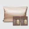 Luce Beauty Silky Satin Pillow Case 2 Pieces In Gold