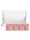 Luce Silky Satin Pillowcase Bundle 4 Piece In White