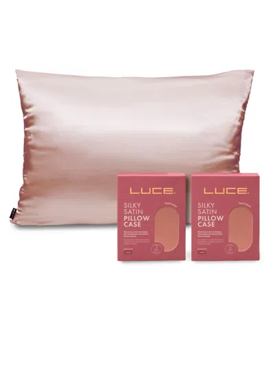 Luce Women's Silky Satin Pillow Case In Pink