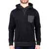 Luchiano Visconti Black & Charcoal Grey Hoodie In Black