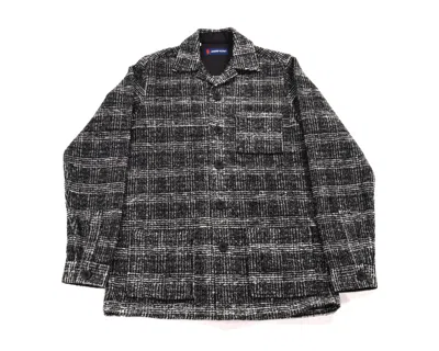 Luchiano Visconti Black And White Plaid Shaket In Grey
