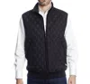 Luchiano Visconti Black Diamond Quilted Vest (big & Tall) In Blue