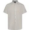 Luchiano Visconti Circle Print Short Sleeve Shirt In White