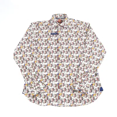 Luchiano Visconti Circles, Dots, Stripes Shirt In White