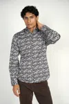 Luchiano Visconti Daggered Line Shirt Signature Collection In Grey