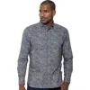 Luchiano Visconti Digital Abstract Diamond Shirt In Gray