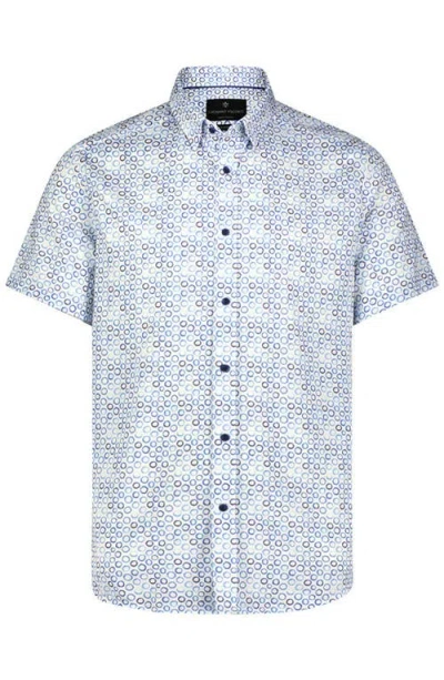 Luchiano Visconti Dots Print Short Sleeve Shirt In Multi