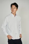 Luchiano Visconti Everyday White Blue Paisley Shirt In Blue