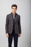 Luchiano Visconti Grey Woven Sportcoat In Multi