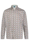 Luchiano Visconti Guitar Print Long Sleeve Shirt In Multi