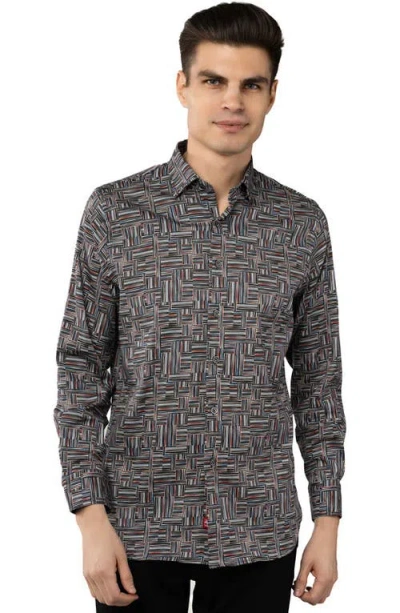 LUCHIANO VISCONTI LUCHIANO VISCONTI INTERVAL DAGGERS WITH COLORED MARKS SHIRT