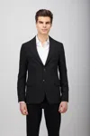 Luchiano Visconti Jacquard Knit Sportcoat In Blue