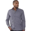 Luchiano Visconti Jade Circular Pattern Long Sleeve Shirt In Gray