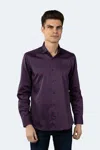 Luchiano Visconti Leo Burgundy And Navy Splatter Jacquard Shirt In Red