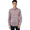 Luchiano Visconti Leo Multicolor Crisscross Boxes Shirt In Multi
