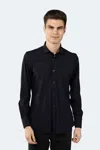 Luchiano Visconti Leo Black Solid Shirt In Black