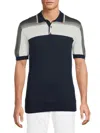 Luchiano Visconti Men's Colorblocked Polo Shirt In Blue